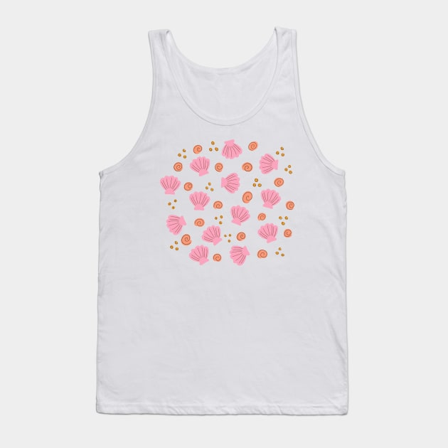 Seashells from the beach - Pink Tank Top by Natalisa